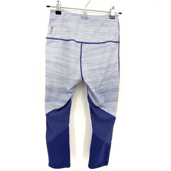 Zella Gemini High Rise Crop Leggings Mesh Panel - Picture 5 of 8